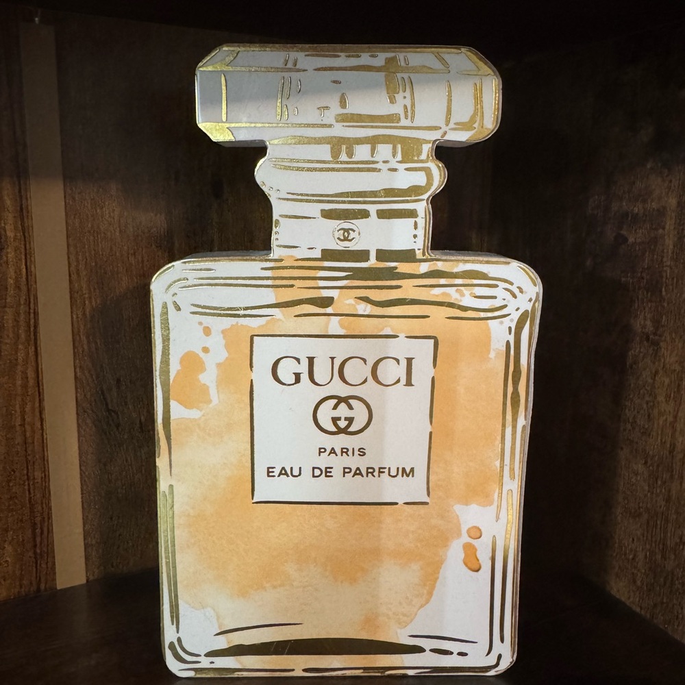 Luxury Designer Gucci Inspired Wooden Perfume Bottle